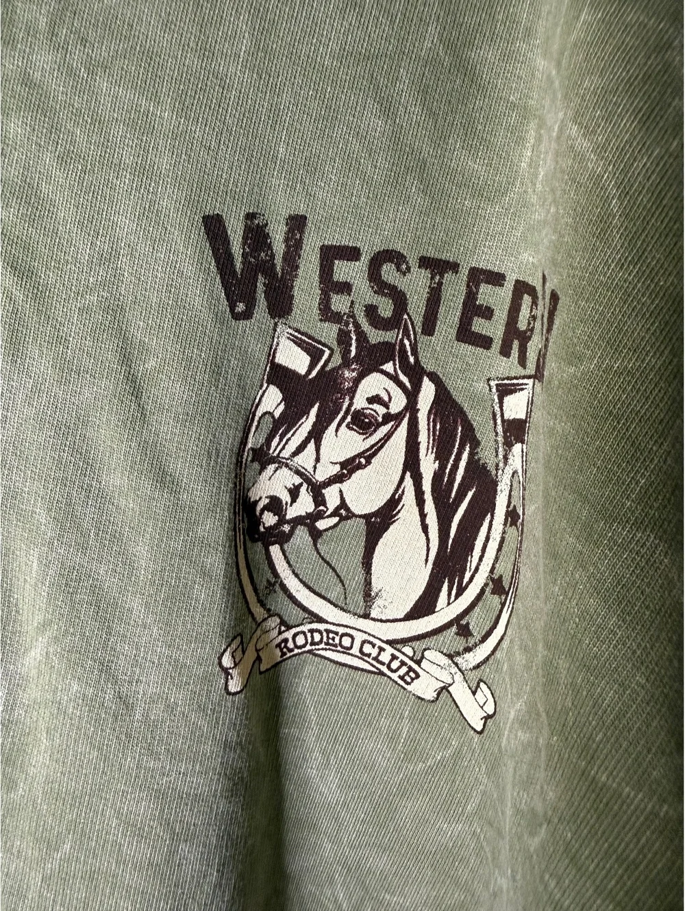 Girls Large Lightweight Green Full Zip Hoodie Western Rodeo